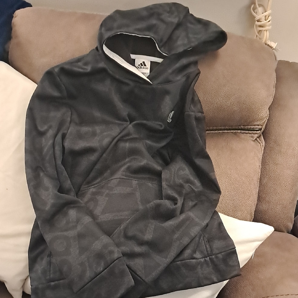 adidas Kids Black Hoodie Jacket